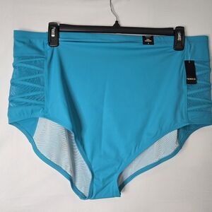 NWT Torrid Aqua High-Waisted Swim Bottoms